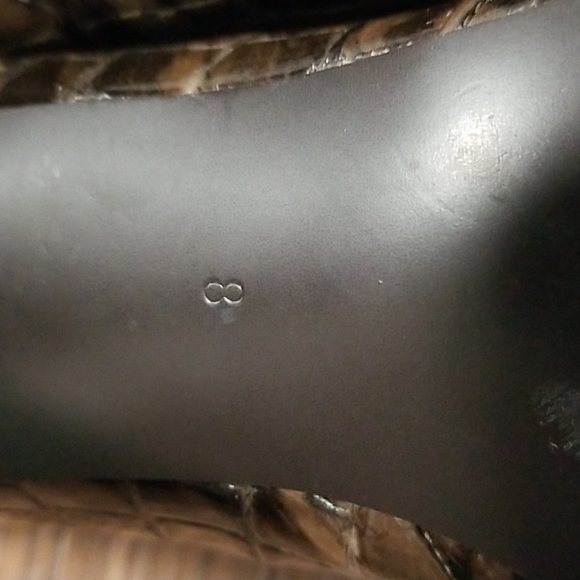 (8) Frankie & Dany Reptile Textured Heels Night Out Business Formal Chunky 90s - Picture 12 of 13